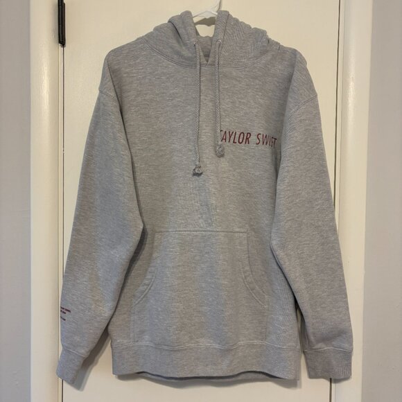 Taylor Swift Official Merch Red Taylors Version Graphic Hoodie Sweatshirt M Gray - Picture 2 of 11